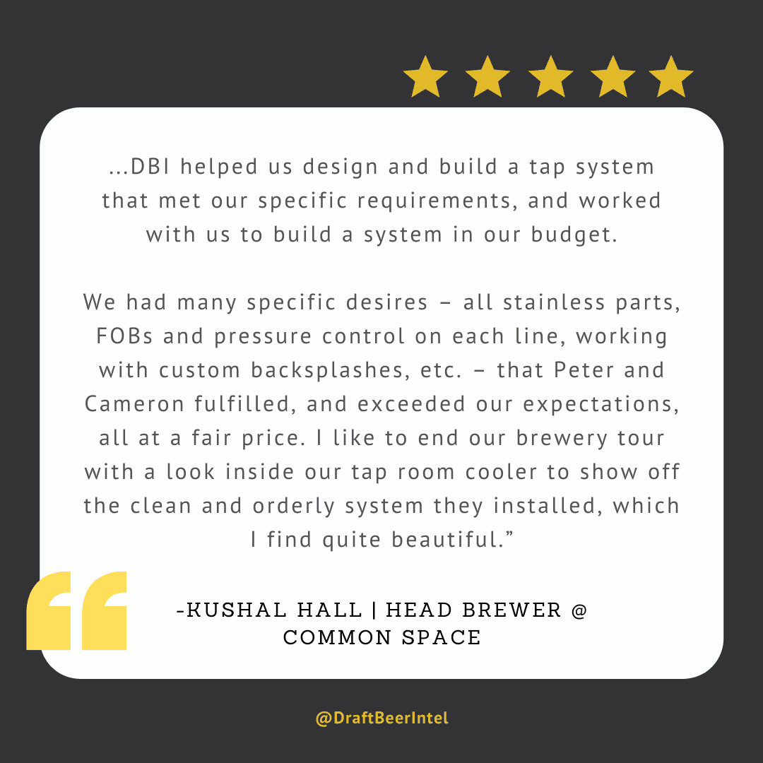 DBI PROJECT Glycol Chiller Installation For Common Space Brewery Draft Beer Intelligence