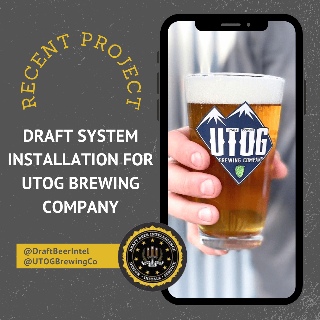 DBI Agents were tasked with designing and building a custom 16 faucet draft tower and glycol chiller for UTOG Brewing Company in Ogden, Utah.