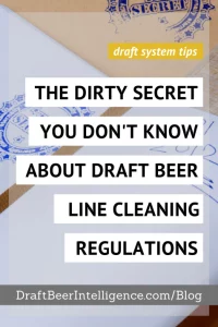 We DO NOT treat beer like food in California, and unfortunately, this is the standard for most of the country! Beer line cleaning and management is an industry issue. It's the draft beer industry's dirty little secret, and many people in the industry turn a blind eye to it.