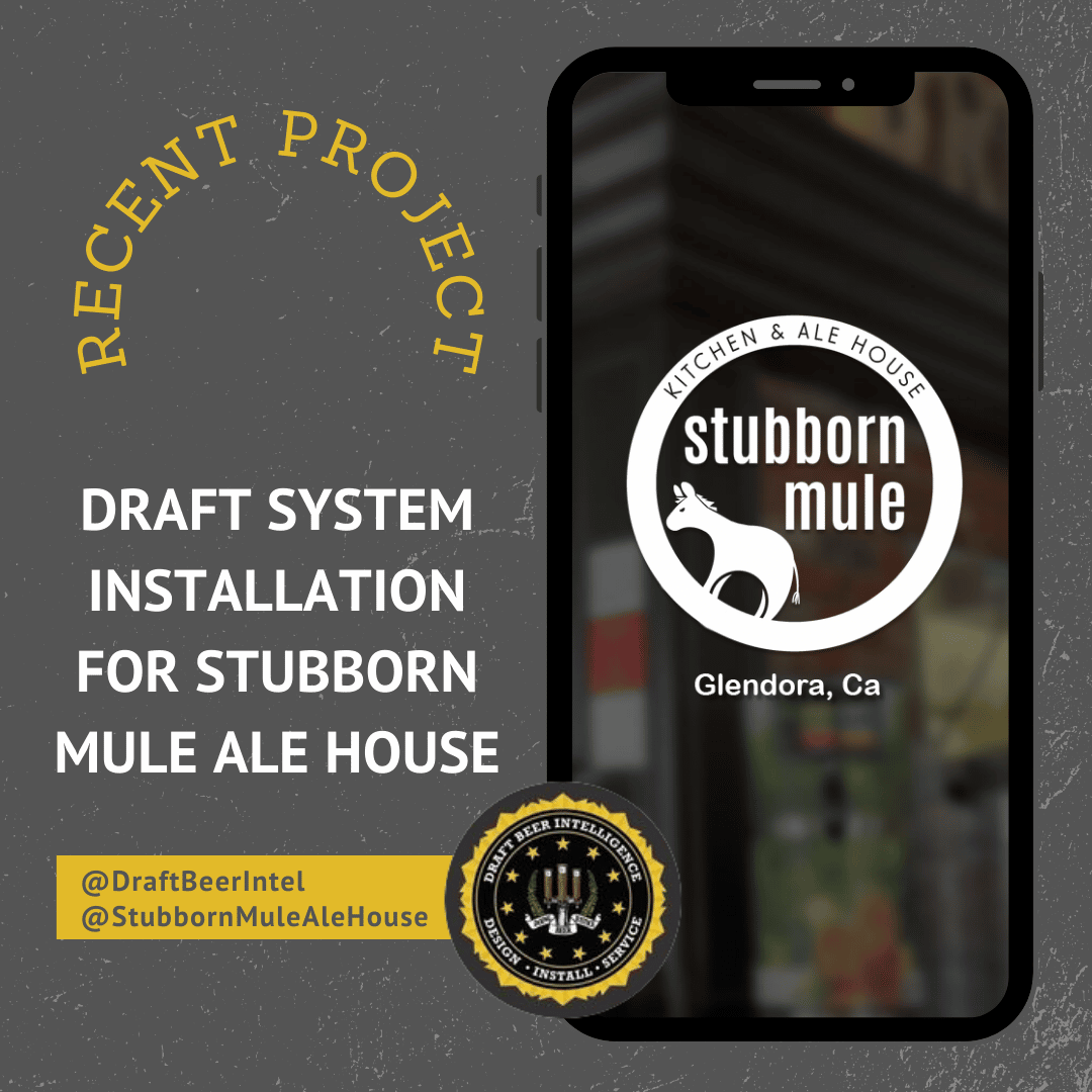 With their 2nd location opening soon in Glendora, California, The Stubborn Mule enlisted Draft Beer Intelligence to install a custom twenty (20) faucet remote draft beer system.