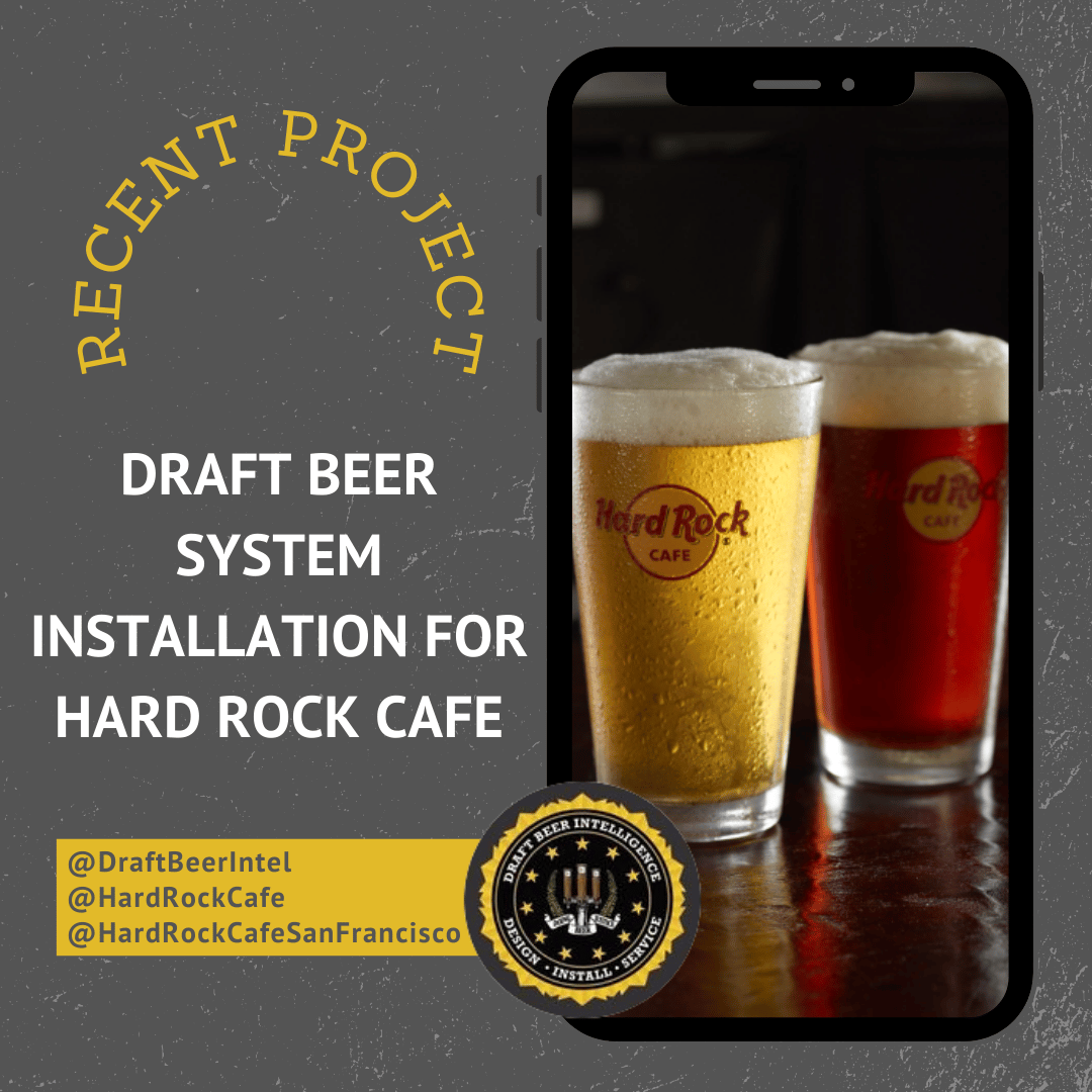 The Hard Rock Cafe in San Francisco, CA, enlisted Draft Beer Intelligence for a draft beer system remodel of their twelve (12) faucet remote system.