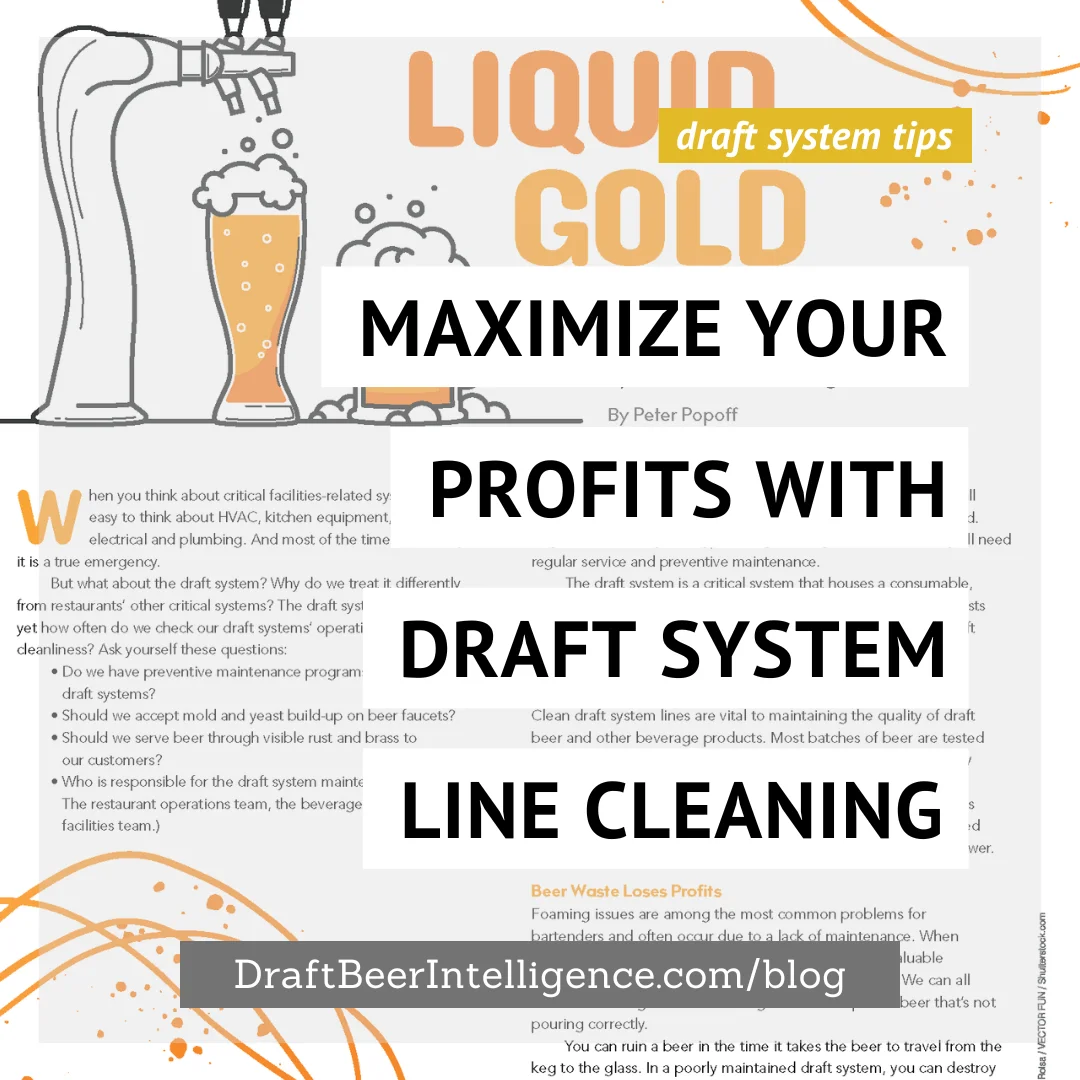 The draft system is a critical system that houses a consumable, temperature-controlled food product that can generate happy guests and big profits. So let’s dive into what needs to happen to add draft system line cleaning to our list of daily facility priorities.