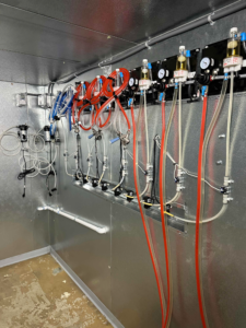 DBI PROJECT Self-Pour System Installation For Outdoor Resorts DBI Custom Secondary Regulator Panels & Trunkline